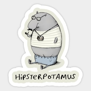 Hipsterpotamus Sticker